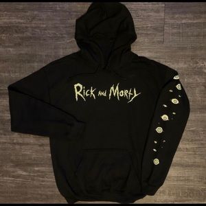 rick and morty Trippy world portal black hoodie